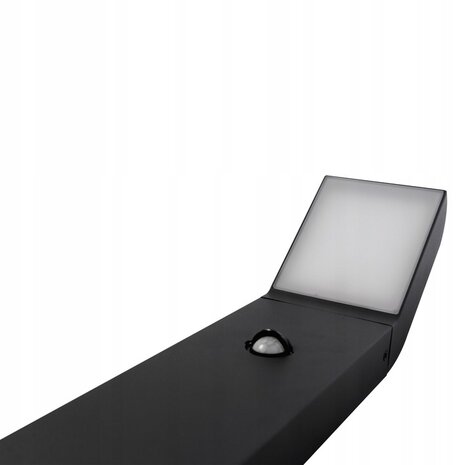 CLARK - Led Vloerlamp- Buitenlamp - met sensor - 12 w - 4000K Daglicht wit - Antraciet - 490mm