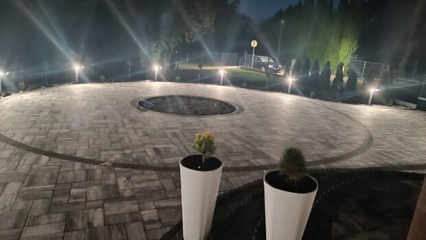 CLARK - Led Vloerlamp- Buitenlamp - met sensor - 12 w - 4000K Daglicht wit - Antraciet - 800mm