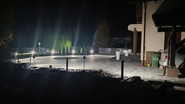 CLARK - Led Vloerlamp- Buitenlamp - met sensor - 12 w - 4000K Daglicht wit - Antraciet - 800mm