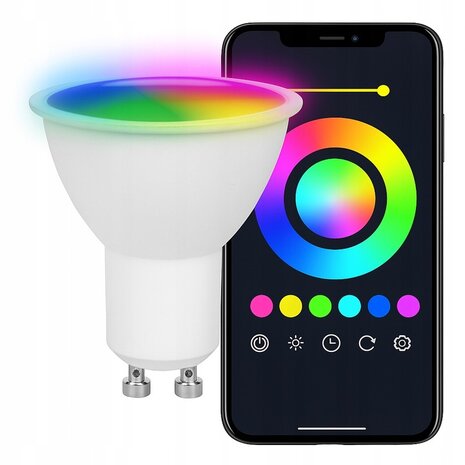 LED GU10 WIFI SMART RGB+WW/CW 5W Tuya