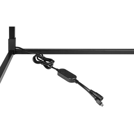 LED-vloerlamp - hoekmodel - APP - 140 CM - RGB CCT + afstandsbediening - Zwart