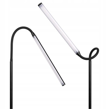 MESO - Led Vloerlamp - Leeslamp -  Aanpasbarelicht kleuren - 8w - 2700K/4000K/6500K - Zwart - USB - 170cm