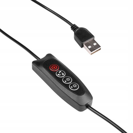 MESO - Led Vloerlamp - Leeslamp -  Aanpasbarelicht kleuren - 8w - 2700K/4000K/6500K - Zwart - USB - 170cm