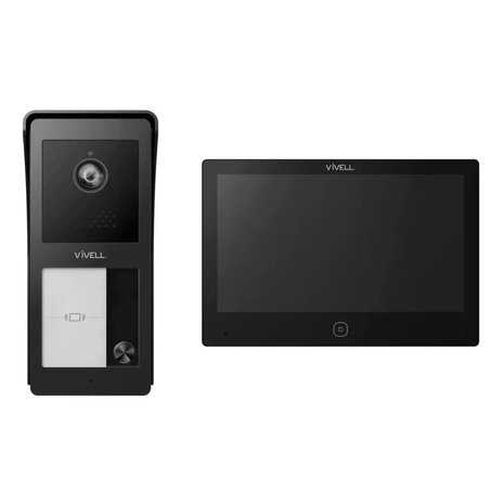 Vivell - Video Deurbel | 2 draads van deurbel naar 7 inch scherm | Proximity tags | Wi-Fi | TUYA App 