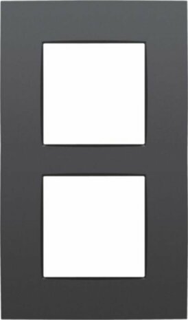 Niko dubbel/tweevoudige afdekplaat met 60 mm verticale centerafstand Niko Intense anthracite (133-76200)