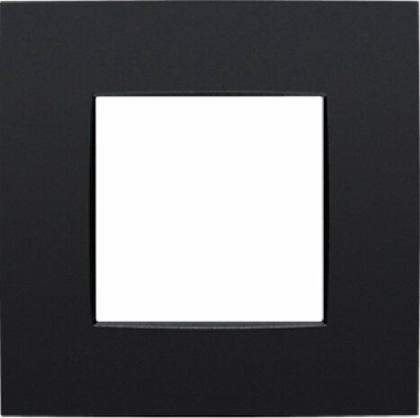 Enkelvoudige afdekplaat Niko Intense mat zwart - 130-76100