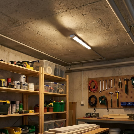 LOTOS Plafondlamp - LED Batten - LED Armatuur - Aanpasbare kleur CCT - Aanpasbare watt 10/15/20w -1210 / 1640 / 1970 Lumen - Wit - 600mm