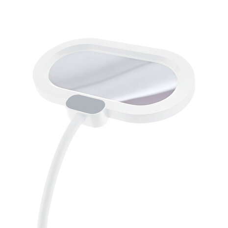 ELIPSO - LED Bureaulamp - Tafelverlichting - 12w - Aanpasbare Kleur CCT - 980 Lumen - Rond - touch dimmer - Aluminium - Wit