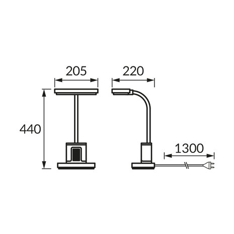 ELIPSO - LED Bureaulamp - Tafelverlichting - 12w - Aanpasbare Kleur CCT - 980 Lumen - Rond - touch dimmer - Aluminium - Wit