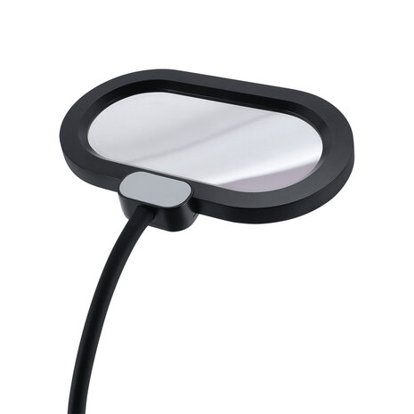 ELIPSO - LED Bureaulamp - Tafelverlichting - 12w - Aanpasbare Kleur CCT - 980 Lumen - Rond - touch dimmer - Aluminium - Zwart