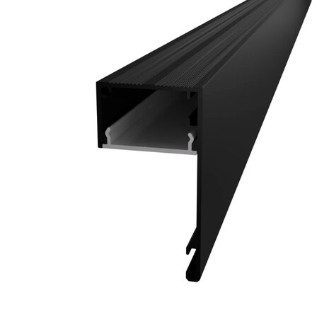 2m Aluminium LED profile DECO LINE tussen muur of tussen Gordijn - zwart