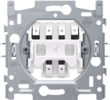 MECHANISME - ENKELPOLIGE SCHAKELAAR - 10 AX/250 VAC, SNELKLEMMEN, KLAUWBEVESTIGING, AFDEKRAAM EN AFWERKINGSSET APART BESTELLEN