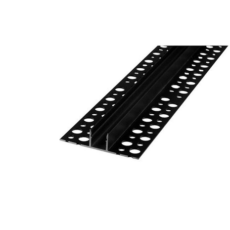 2 meter - led profiel - Stucprofiel smal - Profiel voor led strips -  Gybroc &amp; vaste plafond Aluminium - Zwart