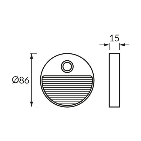 LUIS - Oplaadbaar wandlamp op accu draadloos - USB C - met bewegingssensor - CCT Aanpasbare licht kleuren - trapverlichting - Zwart - ROND - GESCHIKT VOOR BINNEN - set van 2 stuks