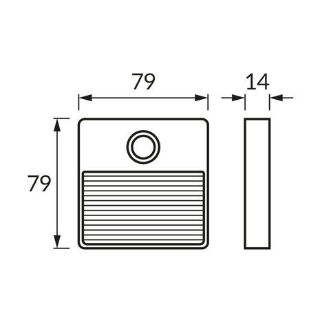 LUIS - Oplaadbaar wandlamp op accu draadloos - USB C - met bewegingssensor - CCT Aanpasbare licht kleuren - trapverlichting - Zwart - VIERKANT - GESCHIKT VOOR BINNEN - set van 4 stuks