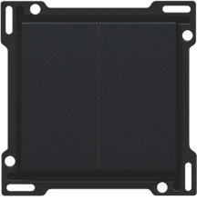 AFDEKRAAM - DUBBELE BEDIENING - 2 TOETSEN, BEDIENING VAN MEERDERE LICHTPUNTEN, KLEUR BLACK COATED