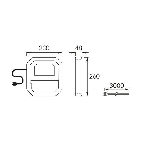 ASLAN - Led werklamp / Bouwlamp - 30w - 3290Lumen - 5000K Daglichtwit - Kantelbaar