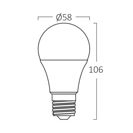 ADVANCE 9W E27 A60 6500K LED BULB  - 806 Lumen - Helder Wit