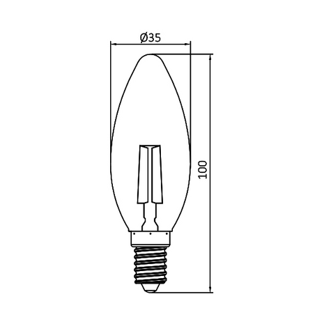 4W E14 C35 2700K LED LAMP  Warm wit