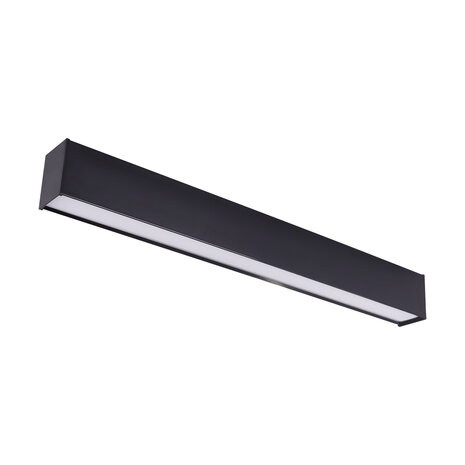 DAN Plafondlamp - LED Batten - LED Armatuur - Aanpasbare kleur CCT - 18w - 2940 Lumen - Keuken / Woonkamer / Bureau - Zwart 600mm