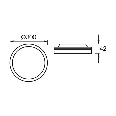 AMADEUS LED C - Plafondlamp - Keuken/Woonkamer/Slaapkamer - Aanpasbare kleur CCT - Warm Wit / Daglicht / Koud wit - 24w -3240Lumen - Zwart - 300mm