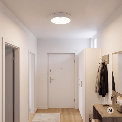 ANDRE - LED Plafondlamp - Aanpasbare kleur 3CCT - 2900K/4500K/6200K - Aanpasbare watt 12/15/18w  - Rond - Wit - Dia.225mm
