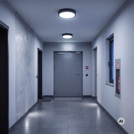 ANDRE - LED Plafondlamp - Aanpasbare kleur 3CCT - 2900K/4500K/6200K - Aanpasbare watt 9/12/15w  - Rond - Zwart - Dia.172mm