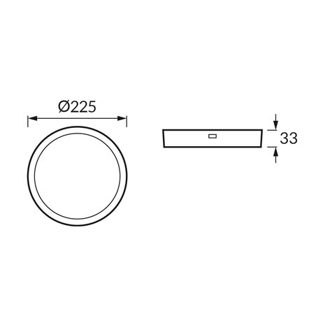 ANDRE - LED Plafondlamp - Aanpasbare kleur 3CCT - 2900K/4500K/6200K - Aanpasbare watt 12/15/18w  - Rond - Zwart - Dia.225mm